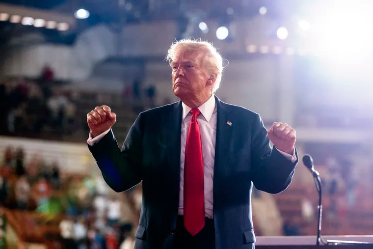 Former President Donald Trump at the Pennsylvania Farm Show Complex in Harrisburg on July 31.