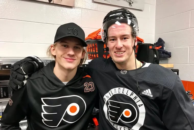 Flyers welcome home Oskar Lindblom, beloved teammate and cancer survivor