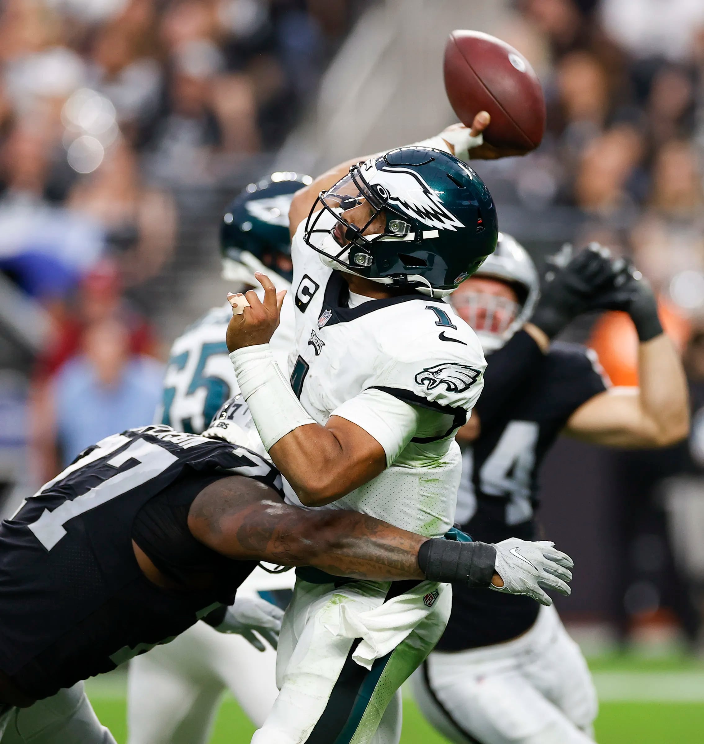 See Philadelphia Eagles loss to Las Vegas Raiders, 33-22 — NFL, Week 7