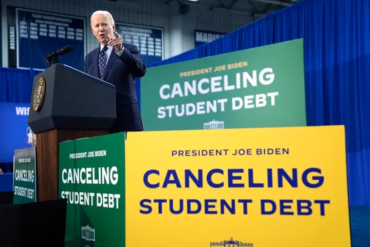 President Joe Biden delivered remarks on student loan debt at Madison College on Monday, April 8, 2024, in Madison, Wis.