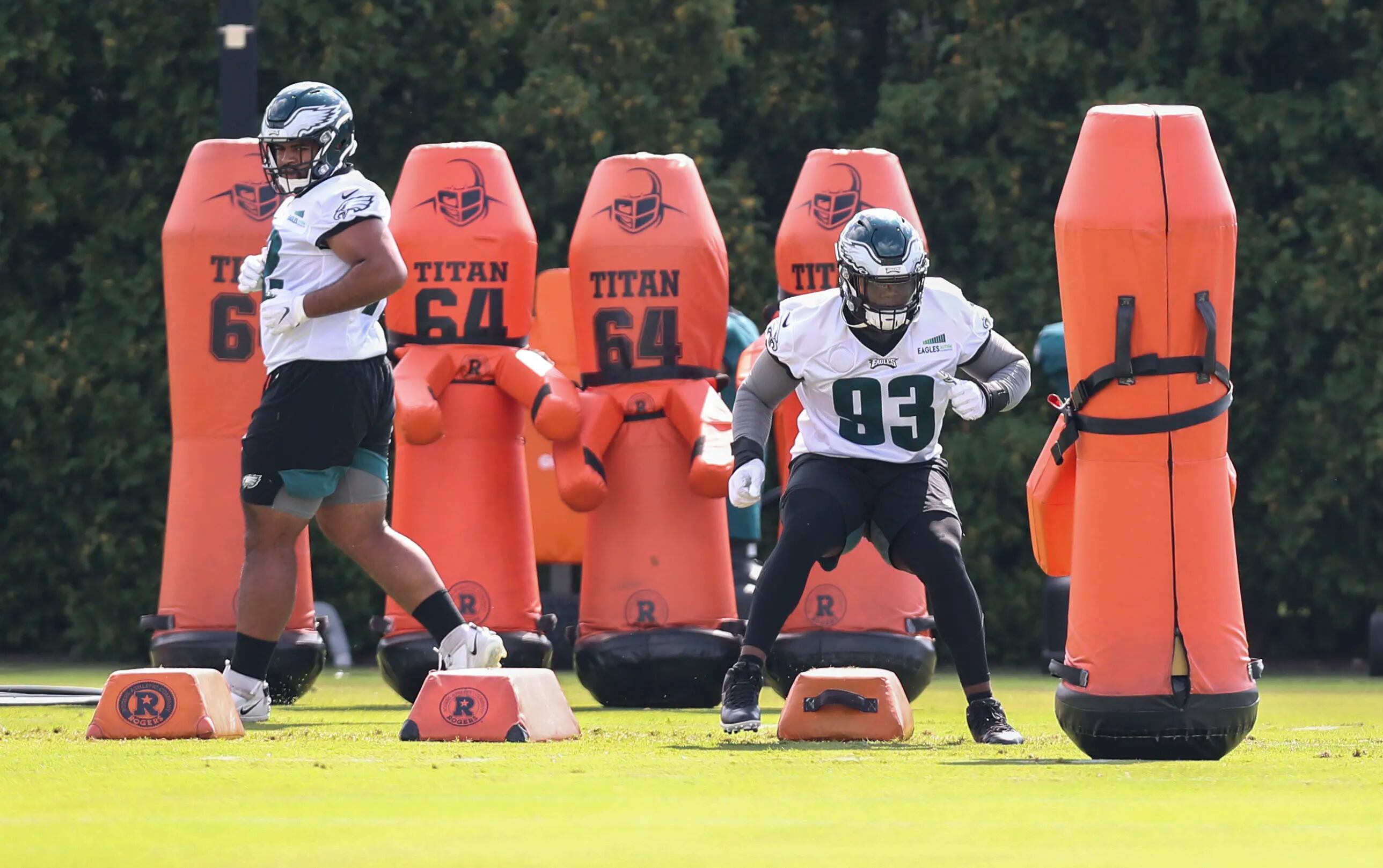 Photos of the Philadelphia Eagles at training camp on Monday