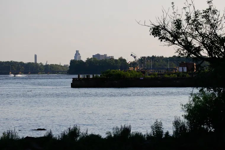 The view of the banks of the Delaware River in the Port Richmond neighborhood near the Richmond Power Plant, where the body of a young girl was recovered in the water on Friday.