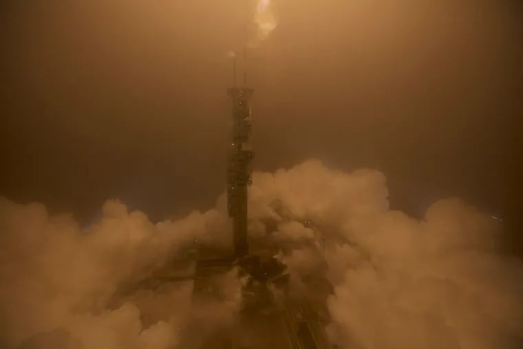 This image provided by NASA, InSight spacecraft launches onboard a United Launch Alliance Atlas-V rocket, Saturday, May 5, 2018, from Vandenberg Air Force Base, Calif. InSight, short for Interior Exploration using Seismic Investigations, Geodesy and Heat Transport, is a Mars lander designed to study the “inner space” of Mars.