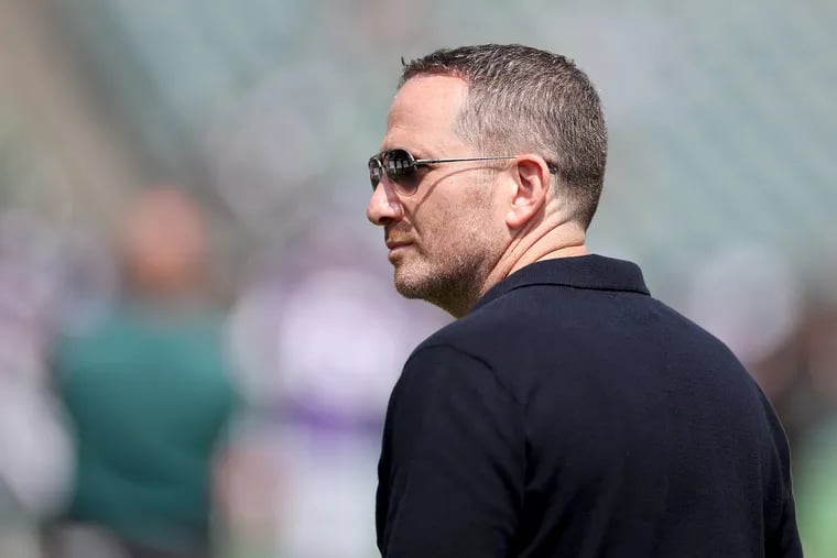 Eagles general manager Howie Roseman prior to the team's preseason finale against the Vikings at Lincoln Financial Field on Saturday.