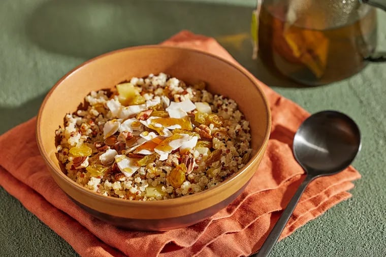 Breakfast Quinoa with Apples and Pecans. MUST CREDIT: Tom McCorkle for The Washington Post