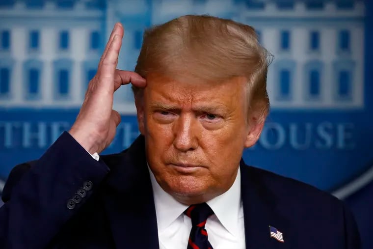 President Donald Trump speaks during a briefing with reporters in the James Brady Press Briefing Room of the White House, Tuesday, Aug. 4, 2020, in Washington.(AP Photo/Alex Brandon)