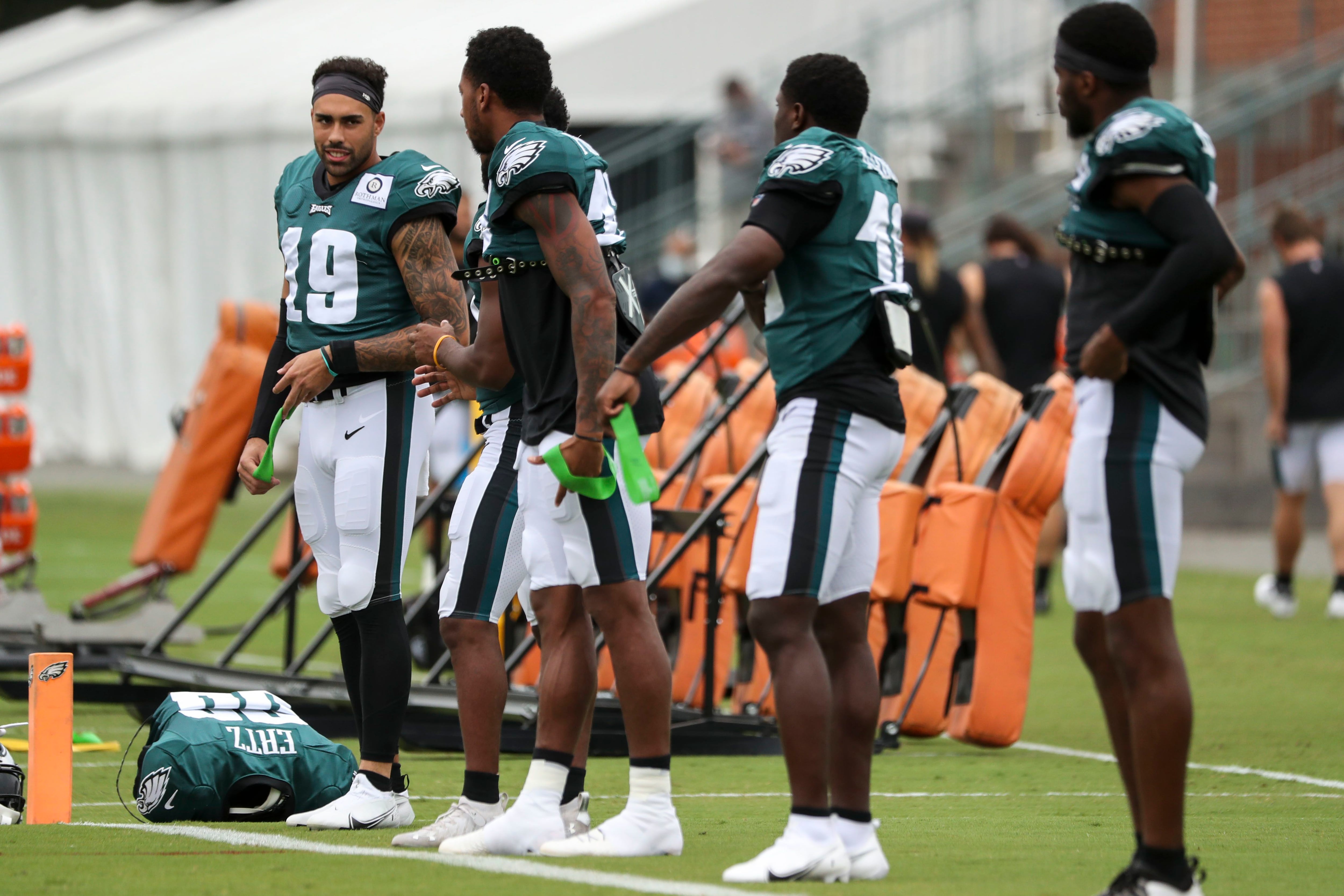 Philadelphia Eagles' J.J. Arcega-Whiteside in action during an NFL