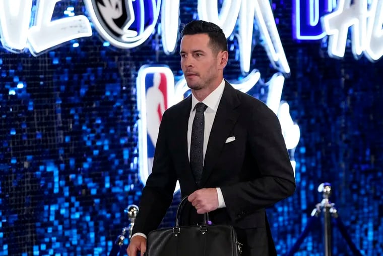 J.J. Redick arrives for Game 4 of the NBA Finals. He worked the series as an analyst for ESPN and ABC.