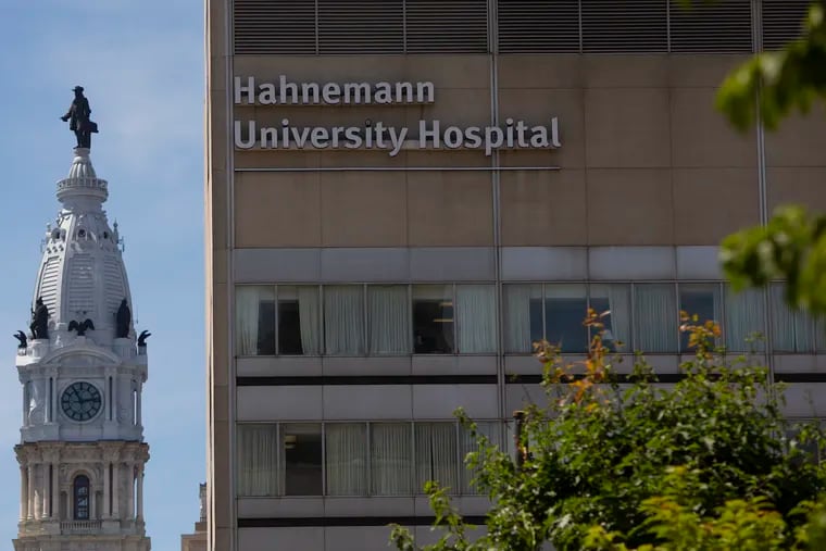 Hahnemann University Hospital is photographed from Broad and Vine in Philadelphia on Thursday, June 27, 2019. Officials announced yesterday that Hahnemann University Hospital will close in early September and begin winding down its services immediately. Workers and supporters have a called on the state to help save the hospital from closure.