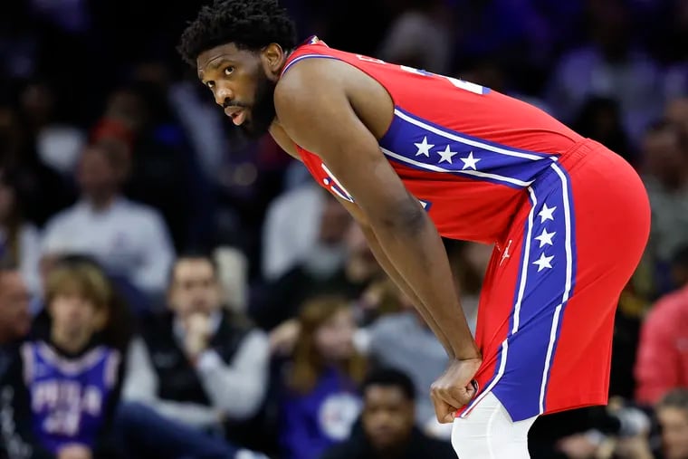 Sixers center Joel Embiid is expected to miss significant time with a left knee injury.