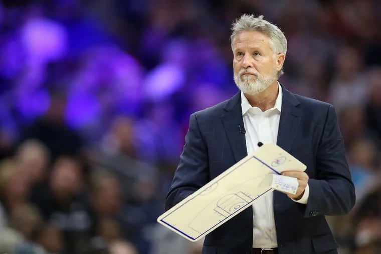 Brett Brown is trying to not pay attention to trade rumors.