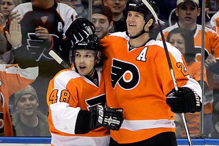Danny Briere is among the NHL's top goalscorers this season. (Seth Wenig/AP)