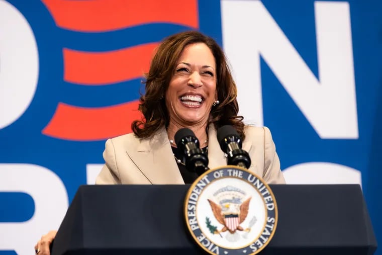 Vice President Kamala Harris, seen here last week in North Carolina, is traveling to Houston Thursday to speak at the American Federation of Teachers’ 88th national convention.