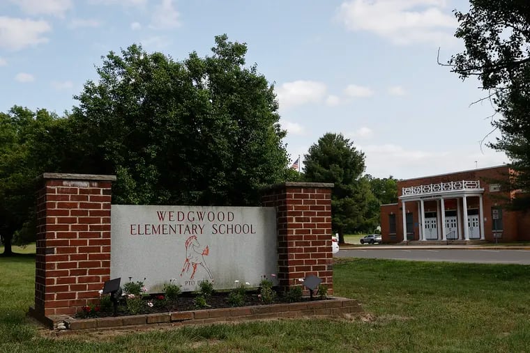 Wedgwood Elementary School in Washington Township, New Jersey.  Mother Allison Welsh was horrified when she saw a video of her son crying in his kindergarten classroom that was posted by his special-education teacher at the elementary school.