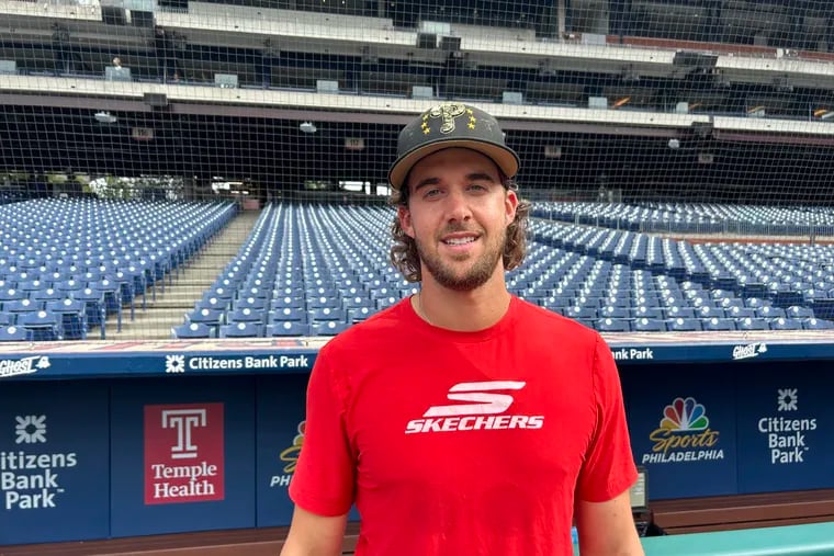 The Phillies' Aaron Nola is pitching this season in Skechers that he helped design.