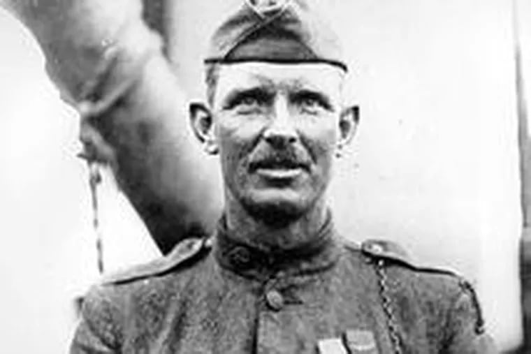 Sgt. Alvin York in 1919, the year after he was hailed as a hero in France&#0039;s Argonne Forest. He was accompanied by 16 members of his division, and their descendants point to the other soldiers heroism, too.