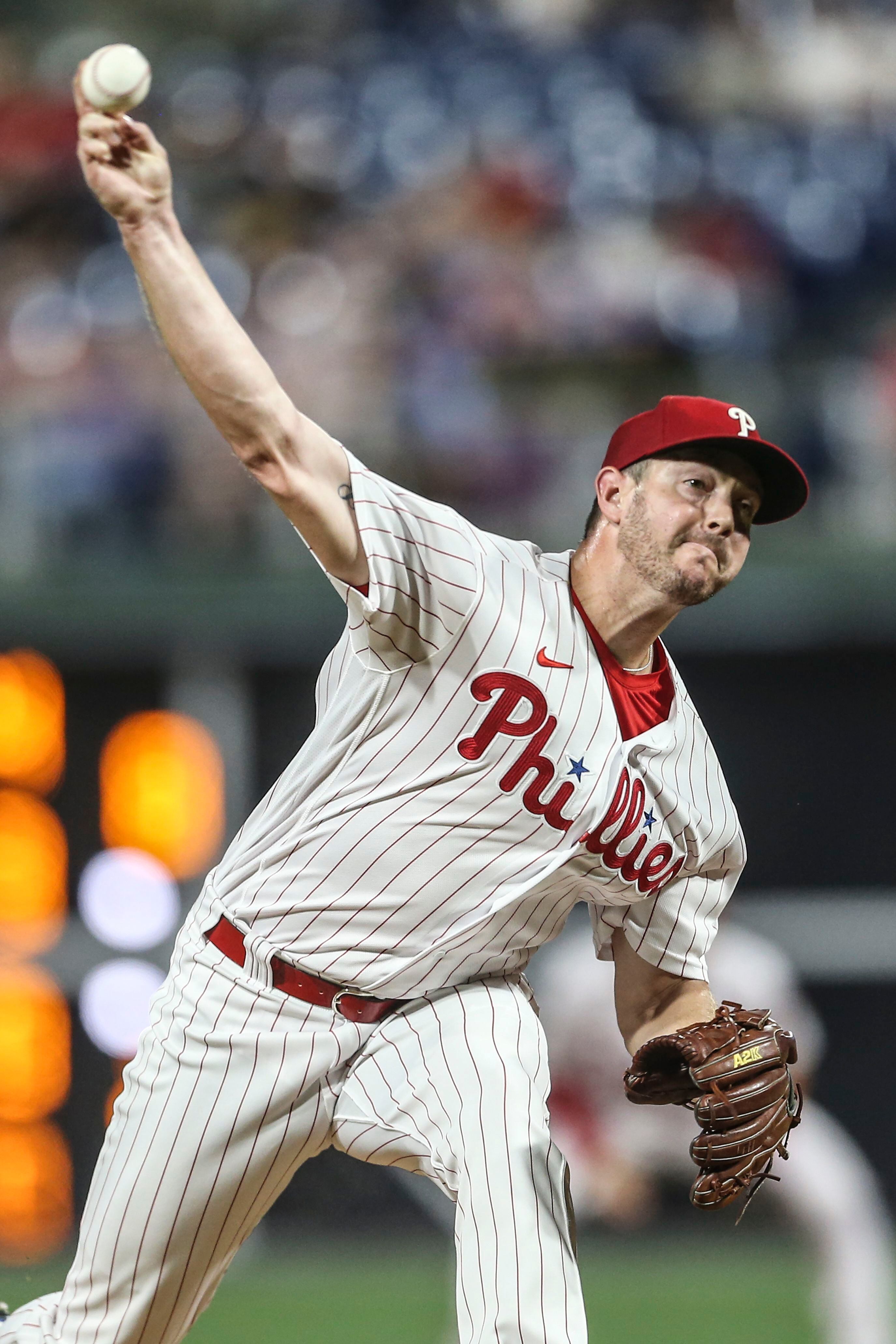 Rhys Hoskins throws out first pitch before Game 1 of Phillies-Marlins - CBS  Philadelphia