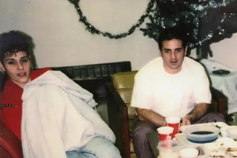 Marcie Marra visits her brother, Richie, for a holiday visit with food from home in state prison in this undated family photo, from the late '80s or early '90s.