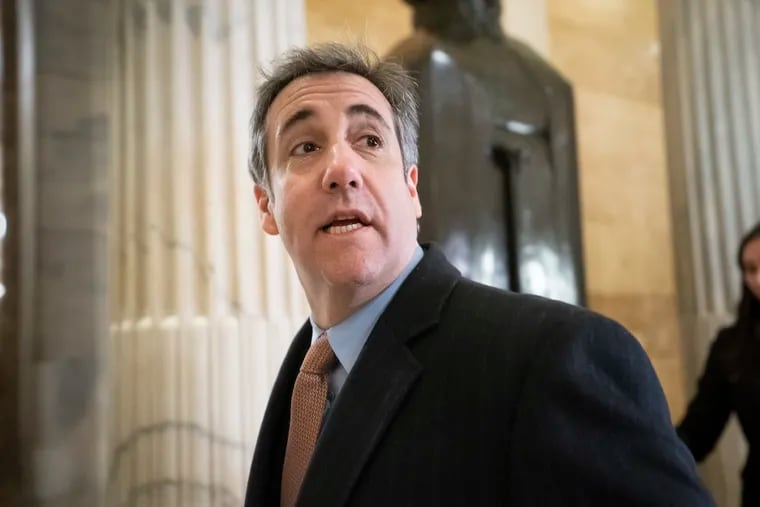 Michael Cohen, President Donald Trump's former lawyer, returns to Capitol Hill for testimony as Democrats pursue a flurry of investigations into Trump's White House, businesses and presidential campaign, in Washington, Wednesday, March 6, 2019.