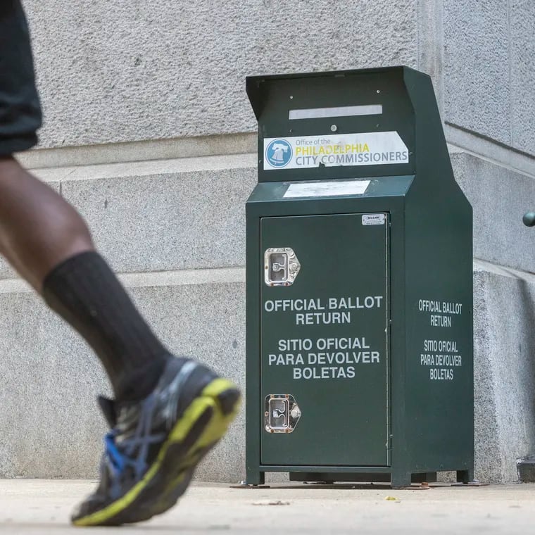 City Commissioners of Philadelphia ballot box on south side of City Hall.