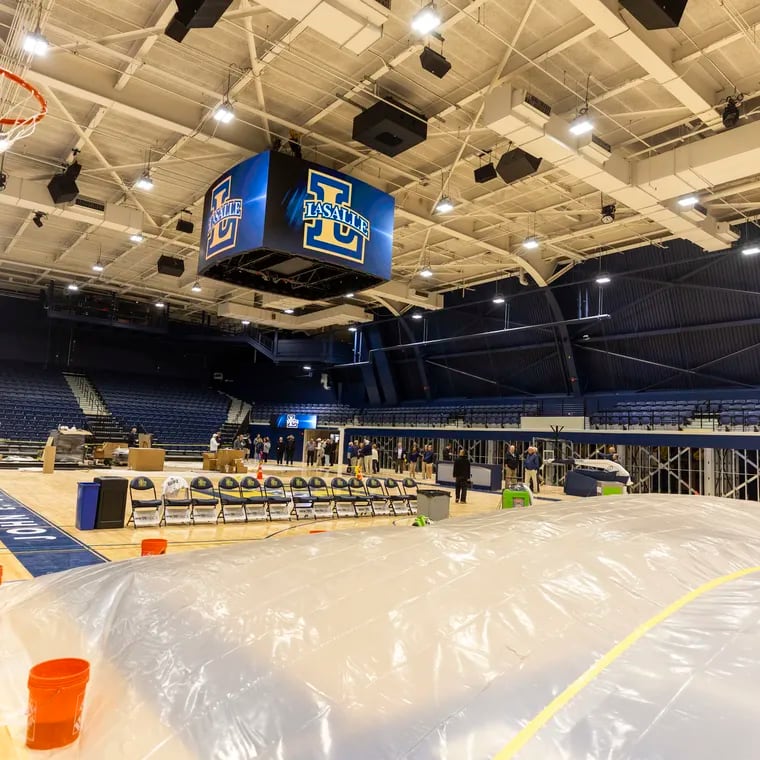 The new La Salle University basketball complex includes the not-quite-finished John E. Glaser Arena.