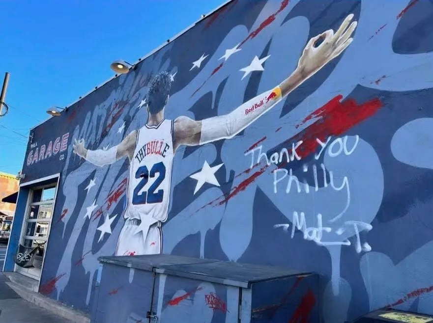 Matisse Thybulle goodbye to Philadelphia: spray-painted his own mural as a  heartfelt goodbye  in 2023