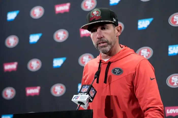 Eagles-49ers: Kyle Shanahan's wife won’t travel to Philadelphia due to ...