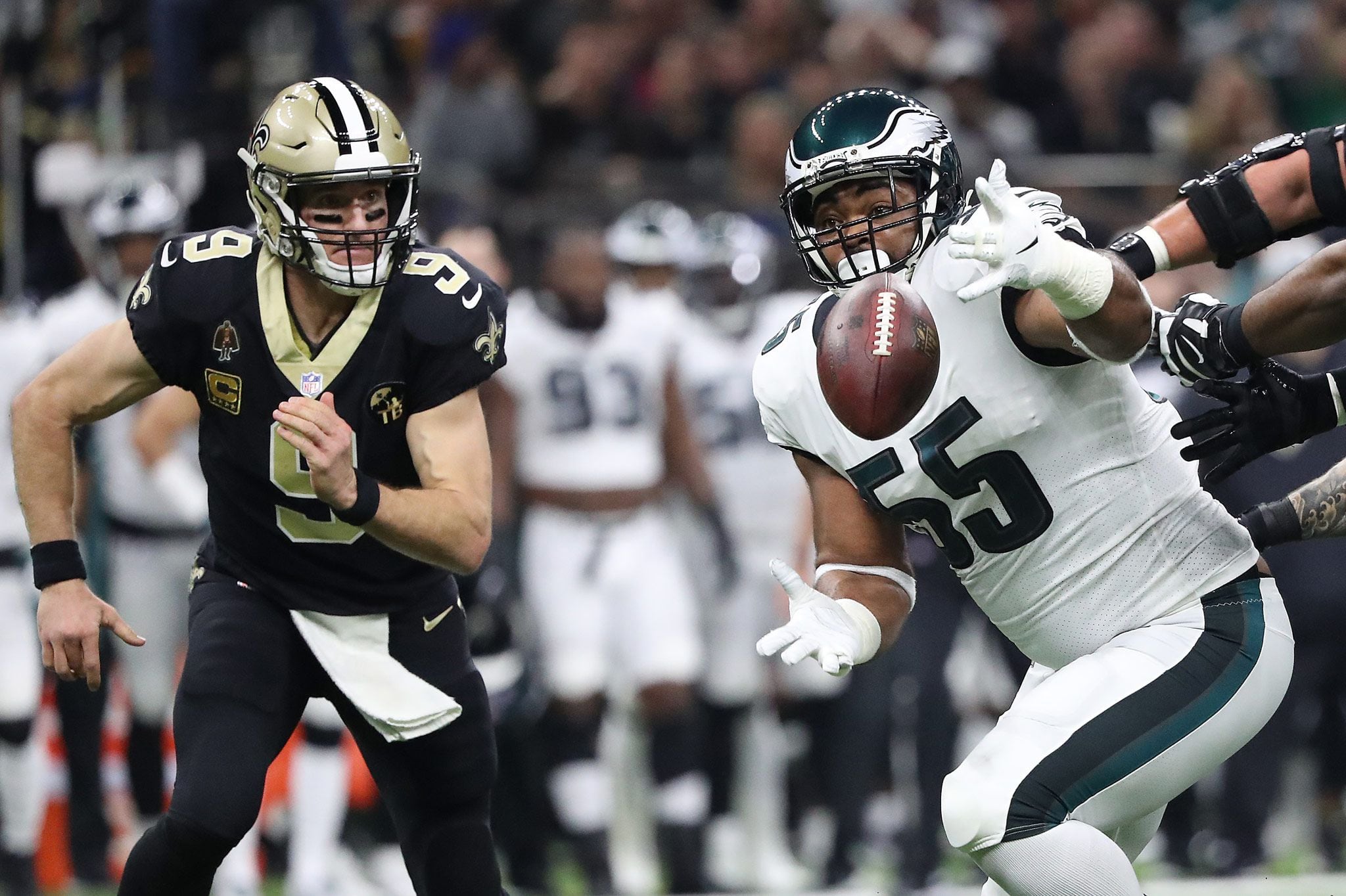 Saints go marching on with 20-14 win over Eagles