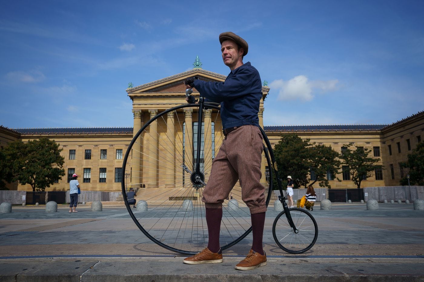 Amid Bicyclists On The Schuylkill Philly Attorney Rides A Penny Farthing We The People