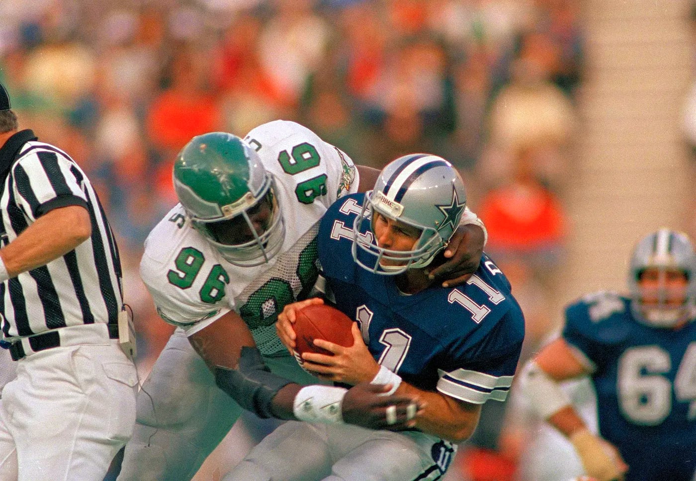 Randall Cunningham, Philadelphia Eagles QB, 1985-95. 2× Second