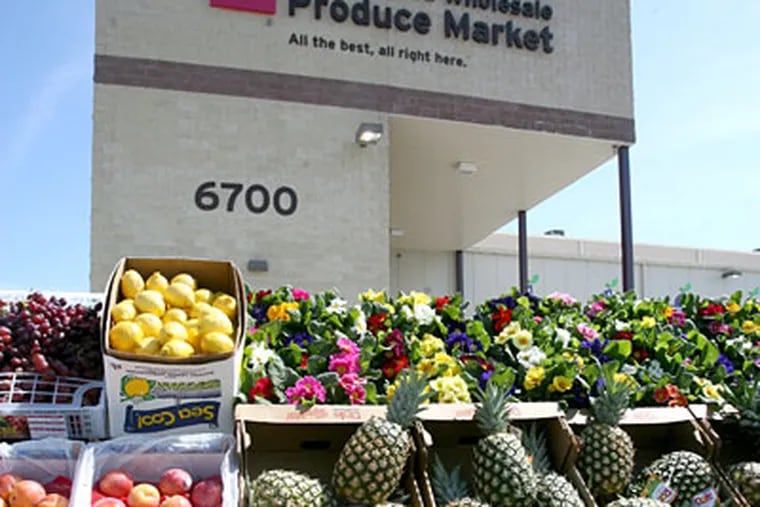 A display of produce at the new Philadelphia Wholesale Produce Market.