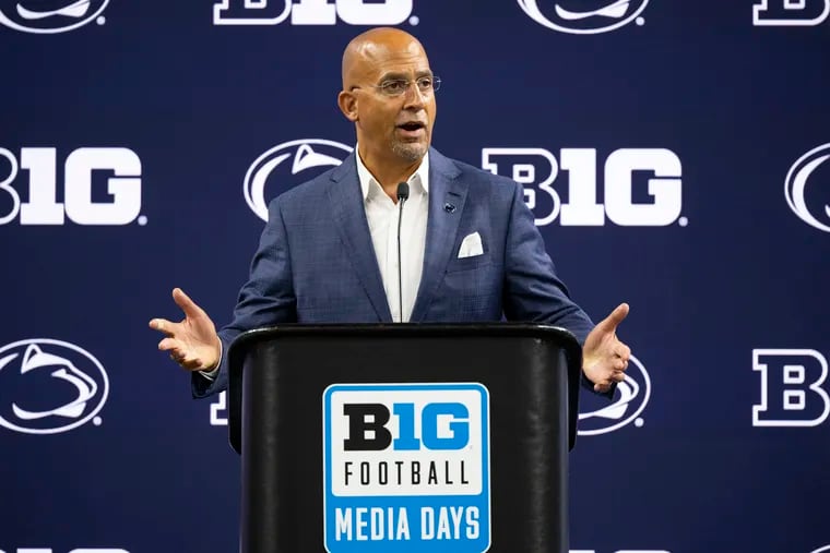 Penn State head coach James Franklin: "We are one of the few programs in the country [where] you can win 10 or 11 games, and people are unhappy, so we embrace that."