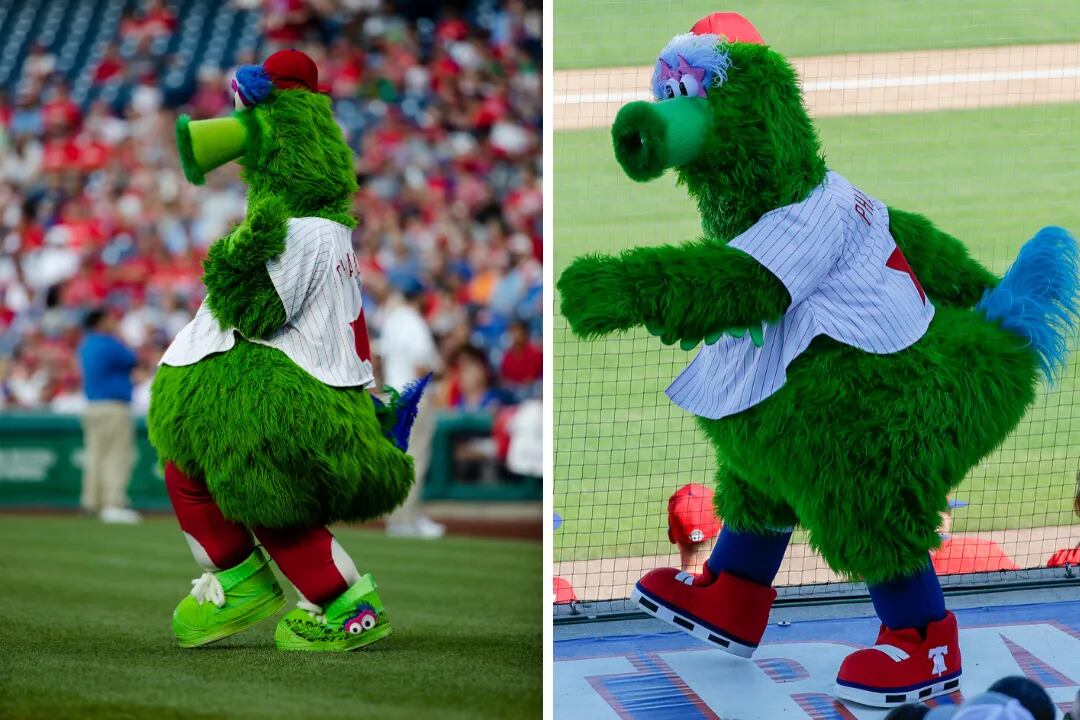 Phillie Phanatic has a (somewhat) new look. The original designers