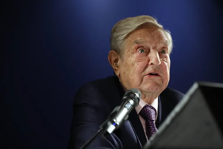 George Soros, billionaire and founder of Soros Fund Management, at the World Economic Forum in Davos, Switzerland, on Jan. 24, 2019. Soros recently poured $1 million into a Pennsylvania political action committee.