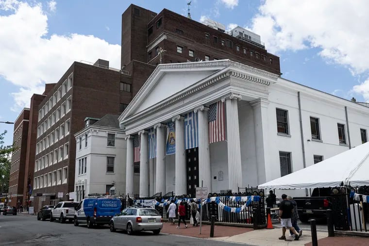 St. George's Greek Orthodox Cathedral at 250-256 S. 8th Street would be included in the proposed Washington Square West Historic District. The Philadelphia Historical Commission decided Friday to grant opponents' request to delay its consideration of the district.