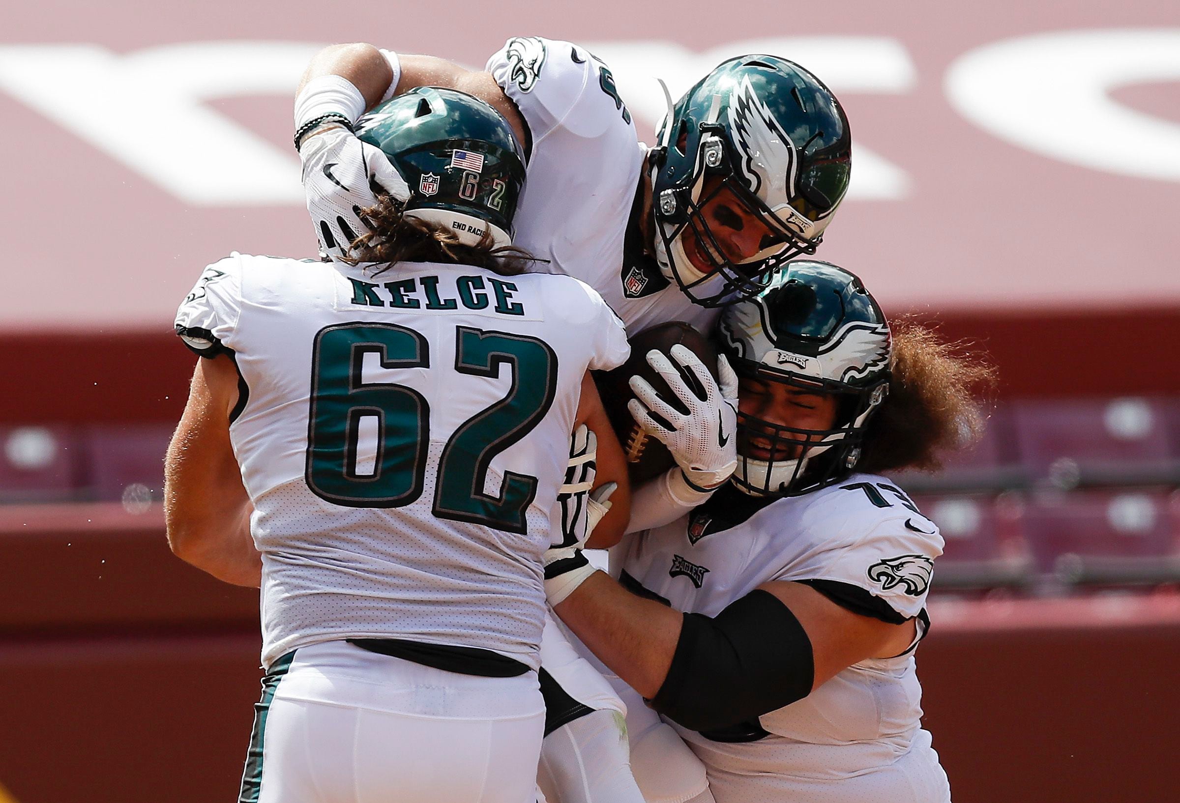 Eagles offensive line has 'no excuses' for poor showing in loss at  Washington 