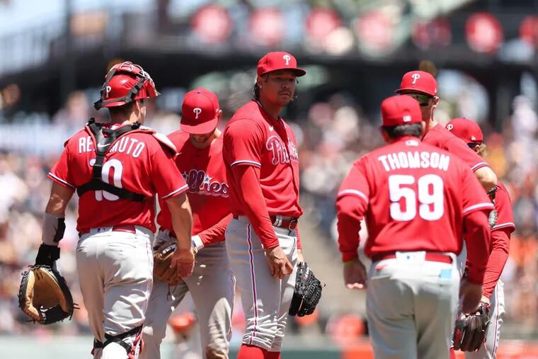 Taijuan Walker of the Philadelphia Phillies in action against the