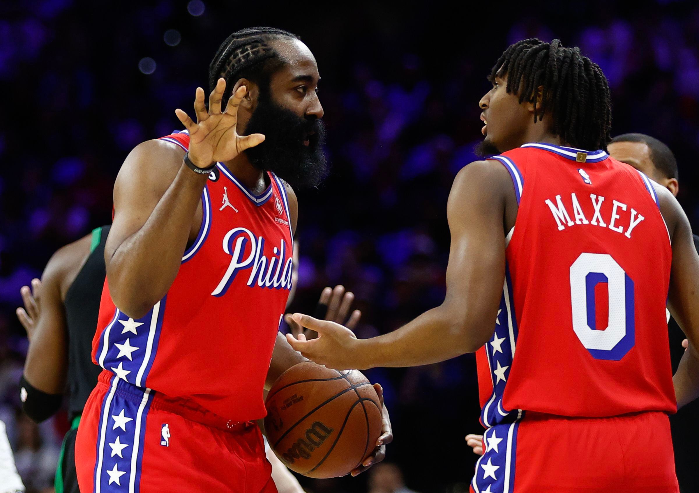 Eagles Nation on X: Micah Parsons rocking a Tyrese Maxey jersey at the  Sixers game 