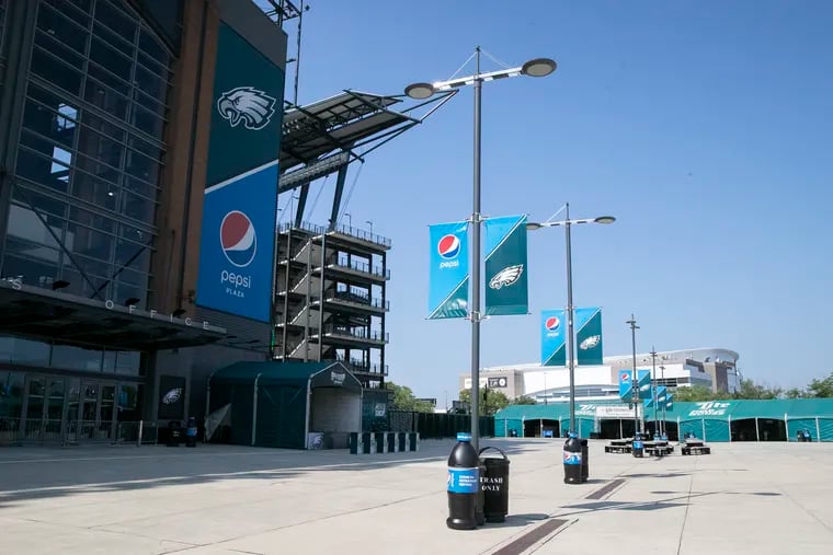 The Pepsi Plaza on the north side of Lincoln Financial Field.