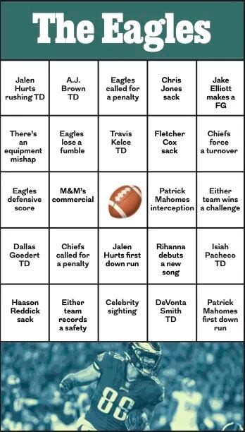 Free Printable Super Bowl Squares Game 2023 for Chiefs vs Eagles