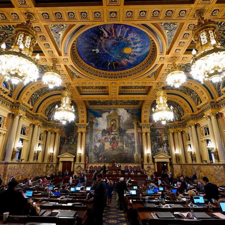 The Pennsylvania House of Representatives at the state capitol in Harrisburg.