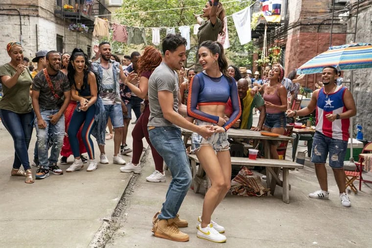 Anthony Ramos as Usnavi and Melissa Barrera as Vanessa in "In the Heights." Photo Credit: Macall Polay.