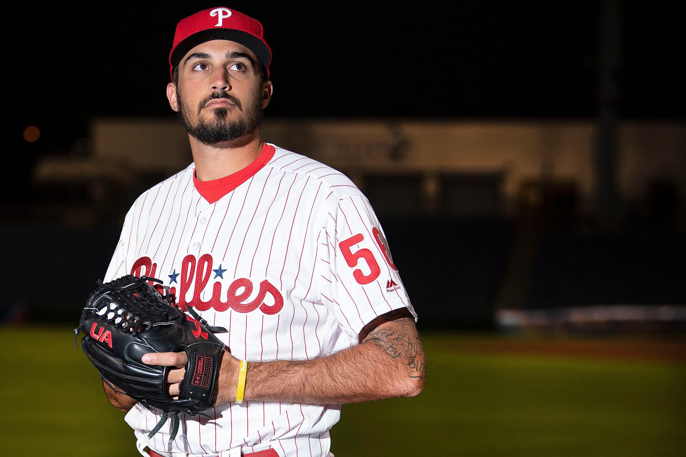 Phillies grounds crew uses blowtorch on field