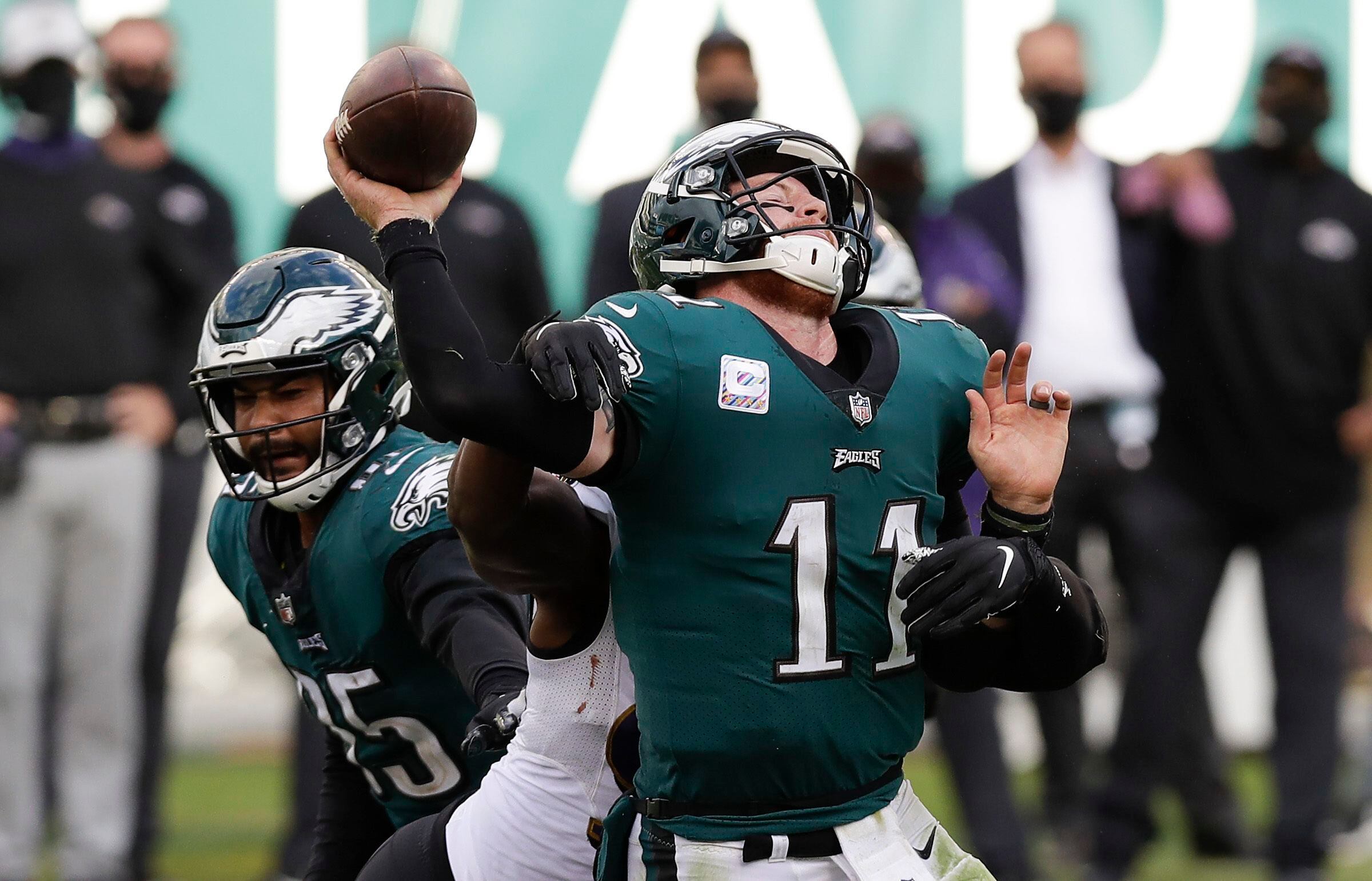 Carson Wentz is manufacturing his own sacks - Hogs Haven