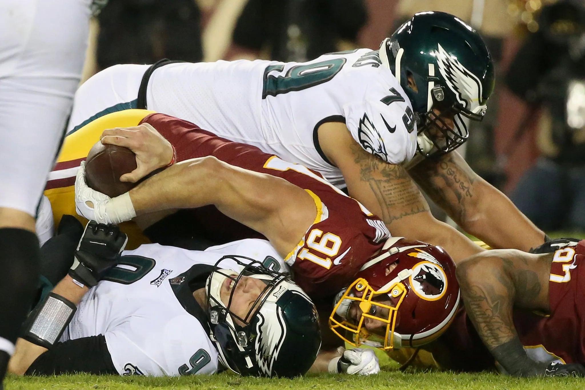 Philadelphia Eagles' Ryan Kerrigan (90) in action during an NFL football  game against the San Francisco 49ers, Sunday, Sept. 19, 2021, in  Philadelphia. (AP Photo/Rich Schultz Stock Photo - Alamy