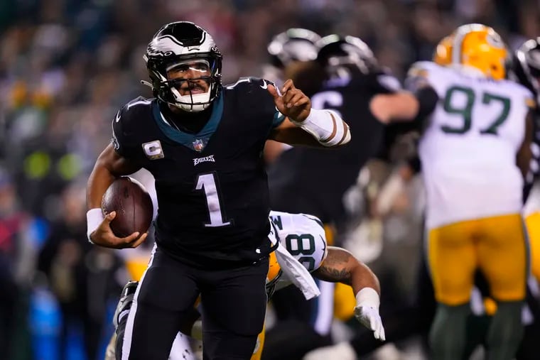 Eagles quarterback Jalen Hurts ran wild the last time the Birds played the Green Bay Packers.