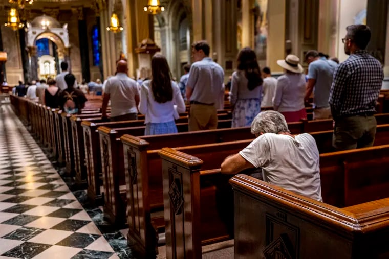 Prayers were offered Sunday at the Cathedral Basilica SS. Peter and Paul for victims of the shooting Saturday at the campaign rally for Republican presidential candidate former President Donald Trump in Butler, Pa.