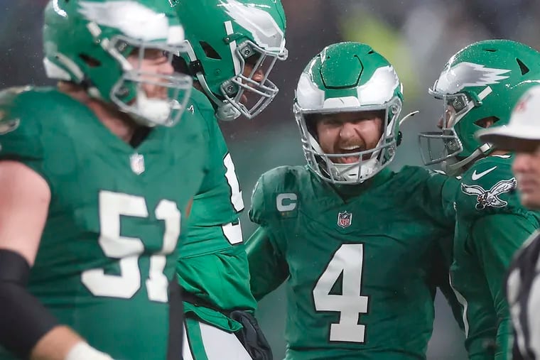 Eagles place-kicker Jake Elliott kicked a game-tying field goal against the Buffalo Bills on Sunday from 59 yards.
