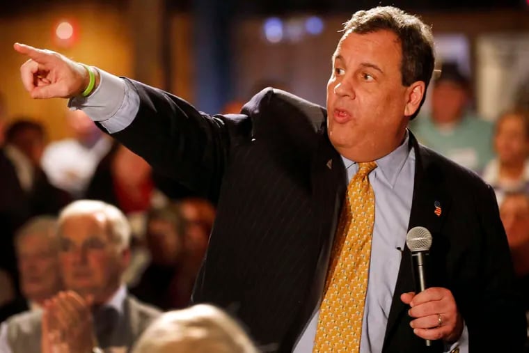 Gov. Christie takes a question at a presidential campaign stop this month in Wolfeboro, N.H. Christie spent little time in the state in 2015.