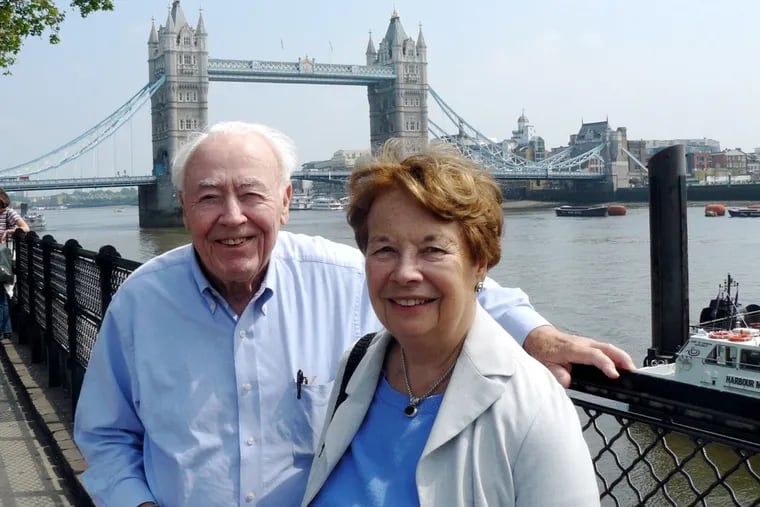 Mrs. Hartzell and her husband, Frank, visited London, one of their many adventures together.